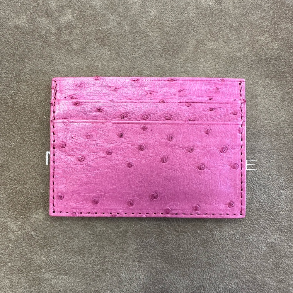 Genuine Ostrich leather cardholder wallet